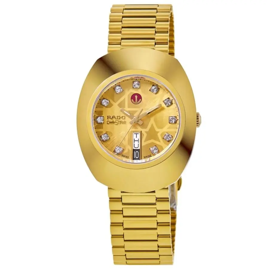 Rado Automatic Yellow Gold Tone Diamond Men`s Watch R12413503