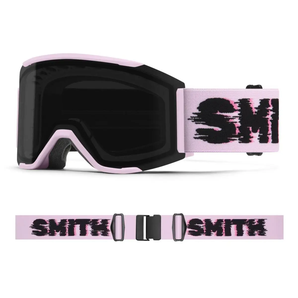 Smith M00757 Squad Mag Low Bridge Fit Goggles Pink Frost Flex Glitch