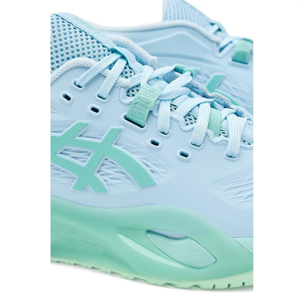 Asics shoes - Light Blue/Oasis Green 11