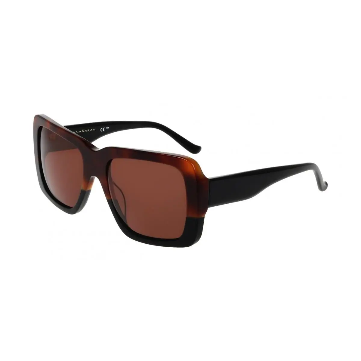 Donna Karan DO-518S 216 Dark Tortoise Black Sunglasses with Brown Lenses