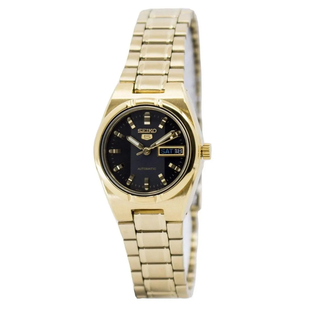 5 Automatic Gold Dial Stainless Steel SYM602K1 Women`s Ladies Watch by Seiko