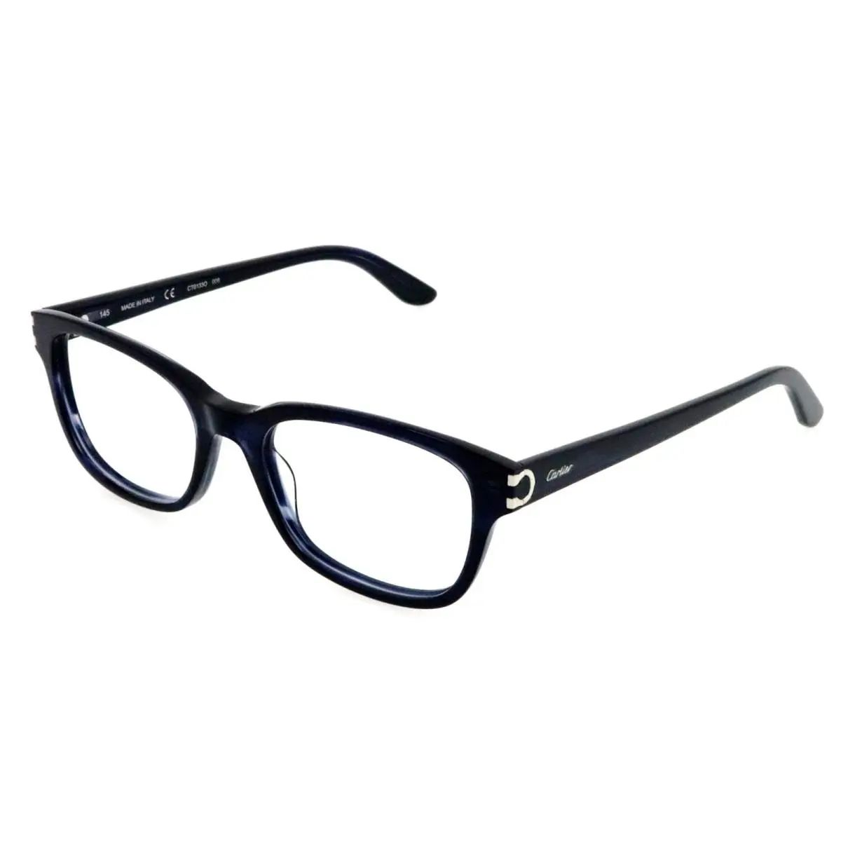 Cartier CT0133O 008 54mm Blue Square Eyeglasses Frames Only Italy Unisex