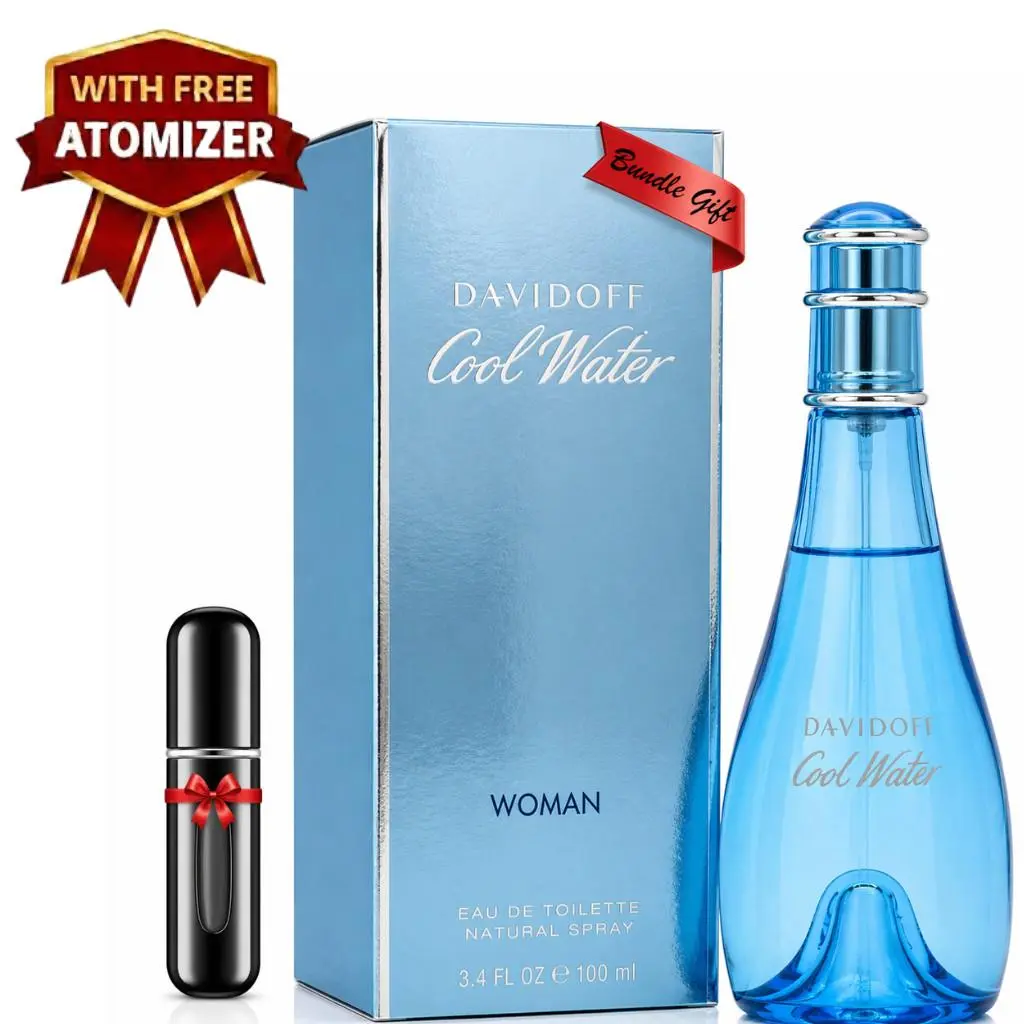Cool Water by Davidoff Perfume 3.3 /3.4oz Edt For Women with Atomizer
