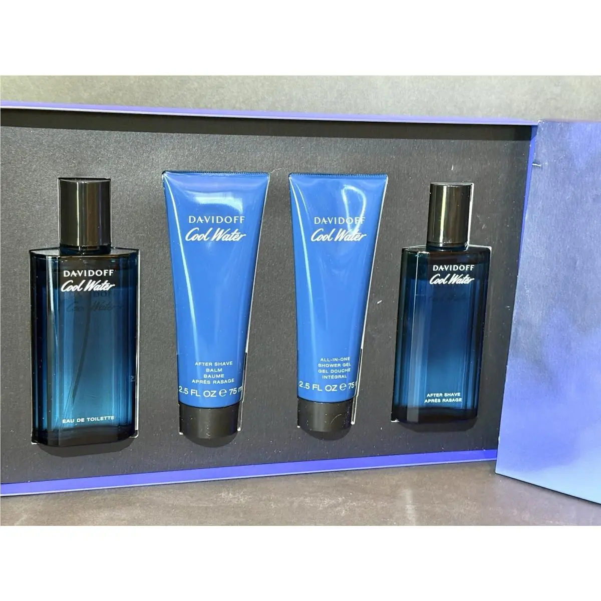 Davidoff Cool Water Gift Set Fragrances Shower Gel Aftershave Balm Eau Toilette