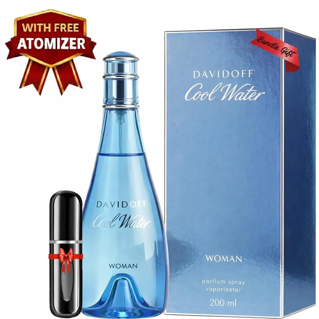 Cool Water by Davidoff Perfume For Women Edt 6.7/6.8oz with Atomizer