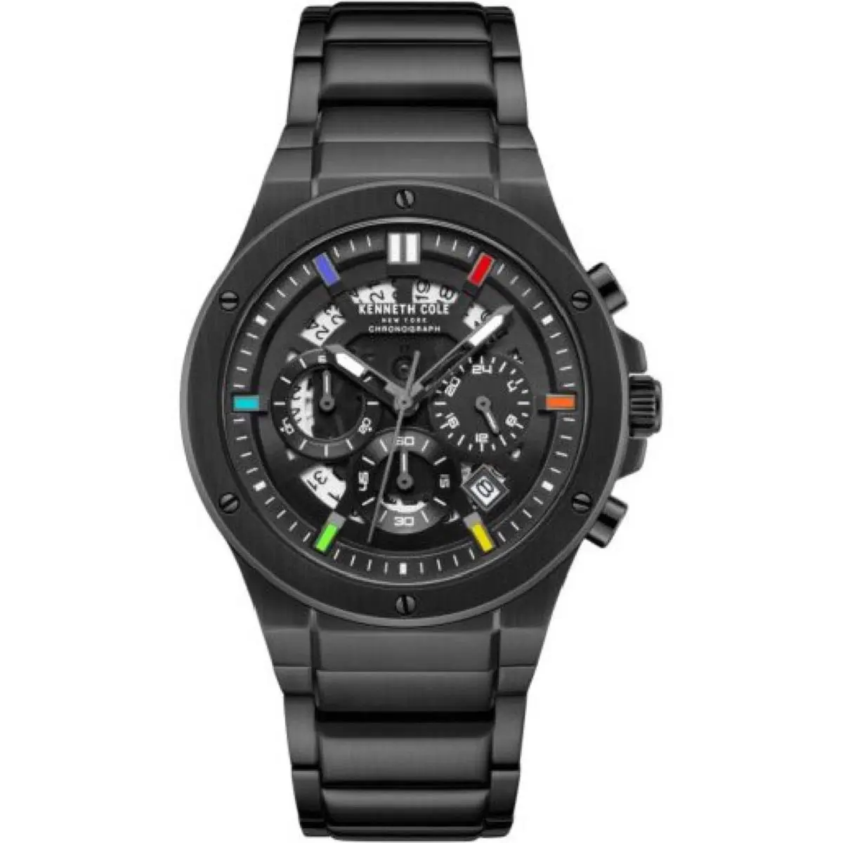 Kenneth Cole KCWGI0058301 Men`s York Classic Chronograph 43mm Black Watch