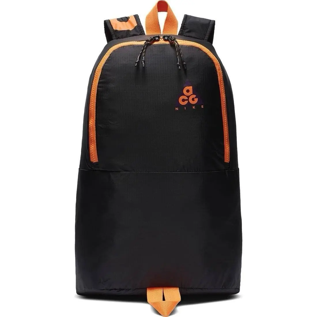 Nike Acg Backpack Packable Bag Night Purple Black Mandarin Orange BA5841-537