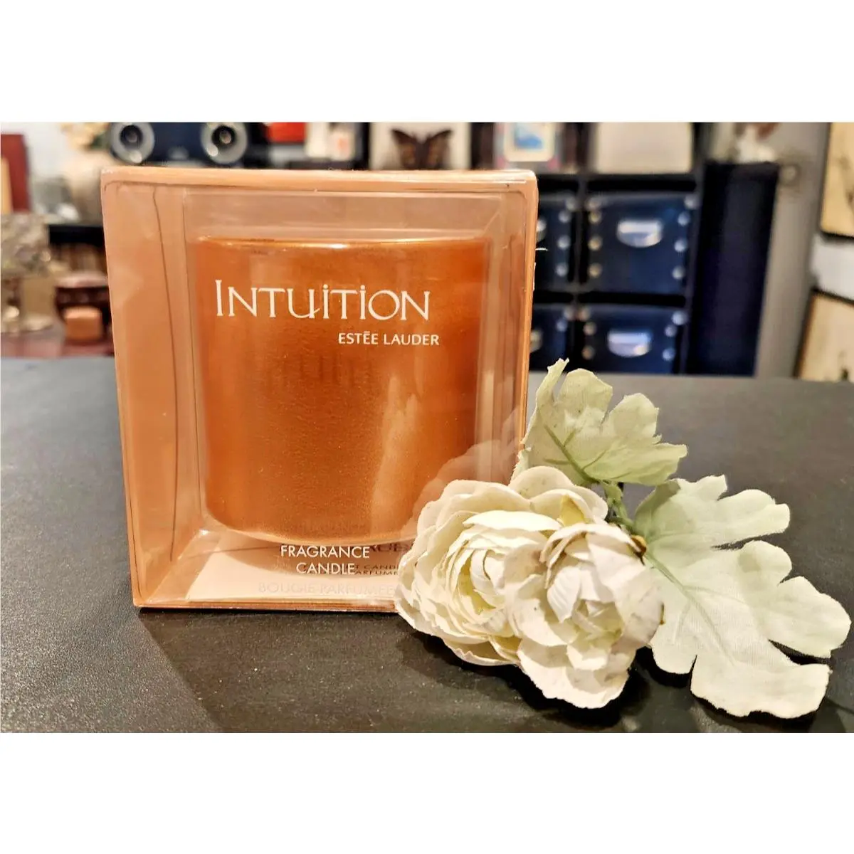 Vintage Estee Lauder Intuition Fragance Candle Scent Htf