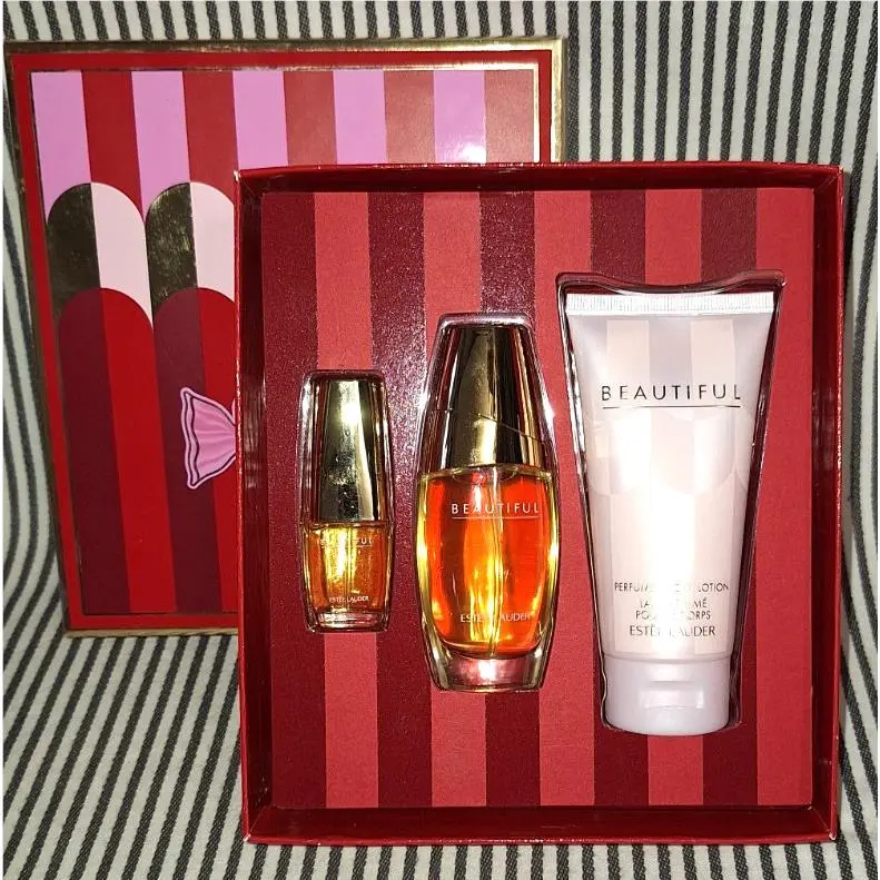 Estee Lauder Beautiful 3 pc Gift Set - Eau DE Parfum Spray x2 Body Lotion
