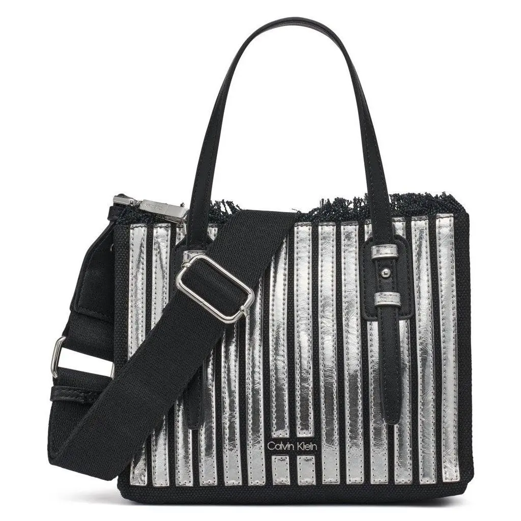 Modern Essential Mini Tote One Size Metallic Silver Multi by Calvin Klein