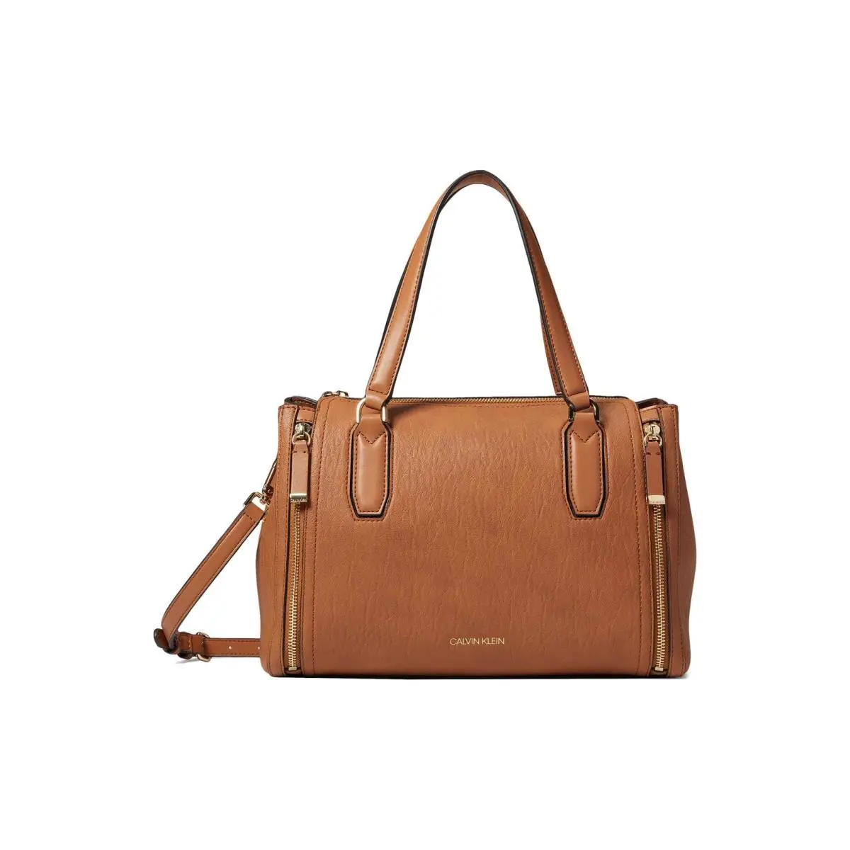 Calvin Klein Reyna Novelty Satchel Caramel One Size Size Caramel