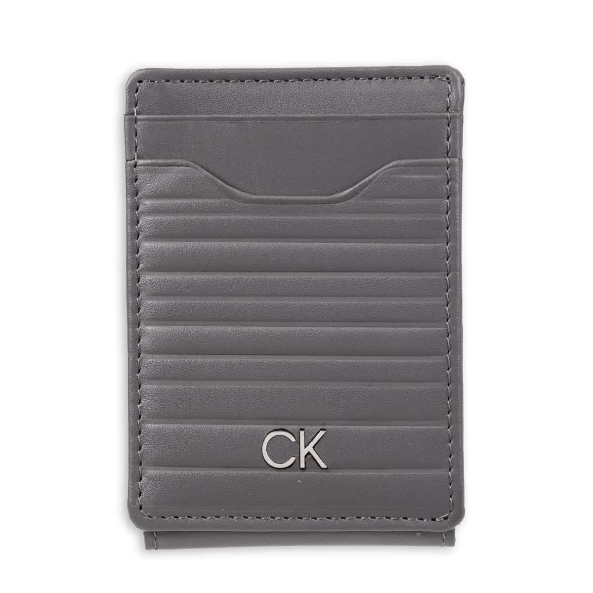 Calvin Klein Mens Rfid Magnetic Front Pocket Leather Wallet One Size Grey