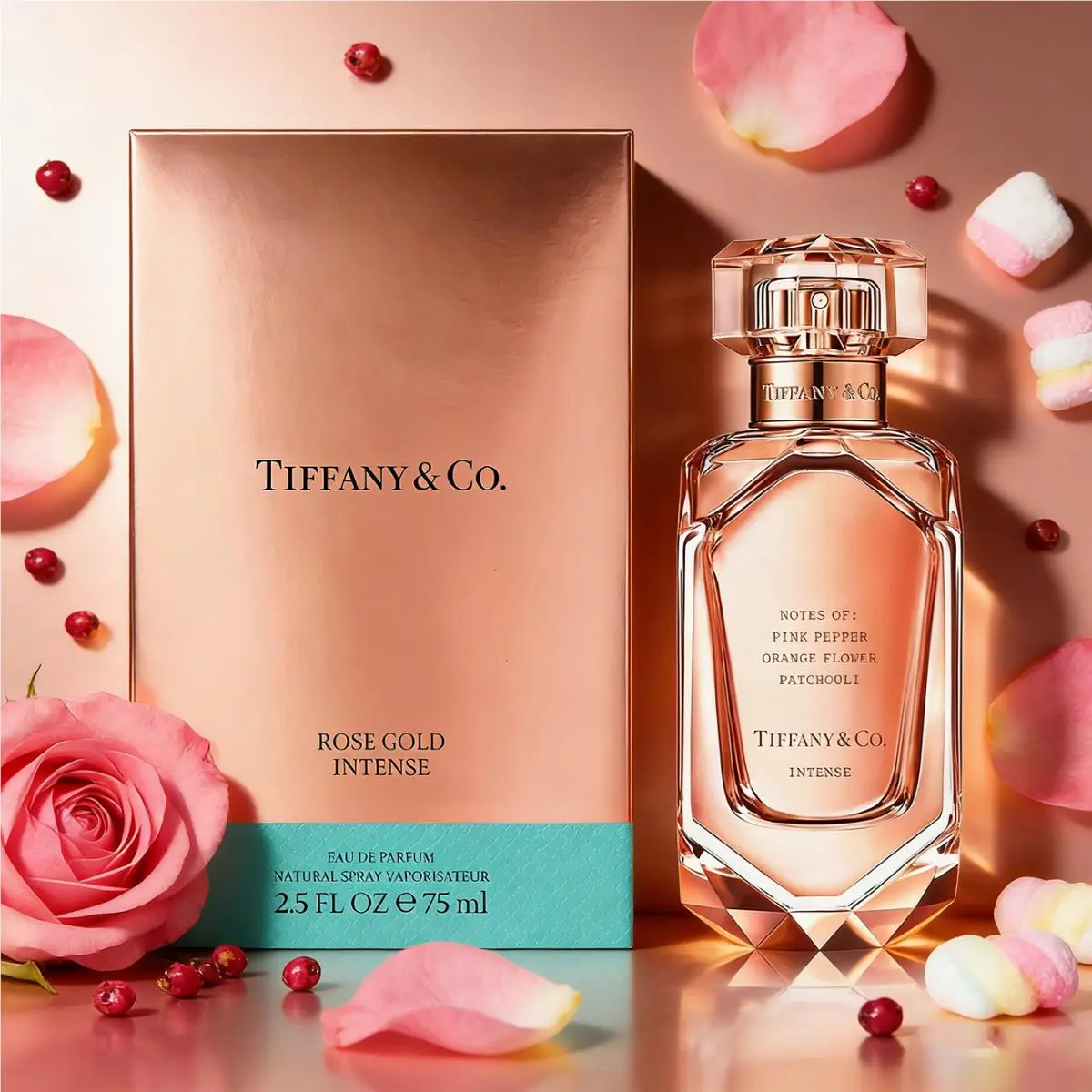 Rose Gold by Tiffany Co Eau de Parfum Intense Spray For Women 2.5oz