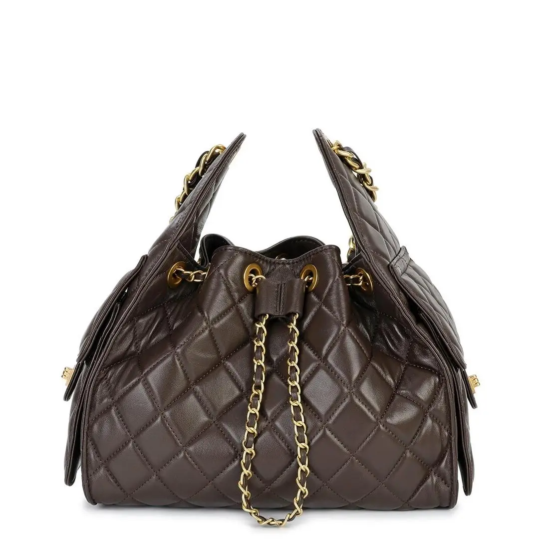 Tiffany Fred Paris Quilted Leather Shoulder Bag Women`s Brown by Tiffany & Co.