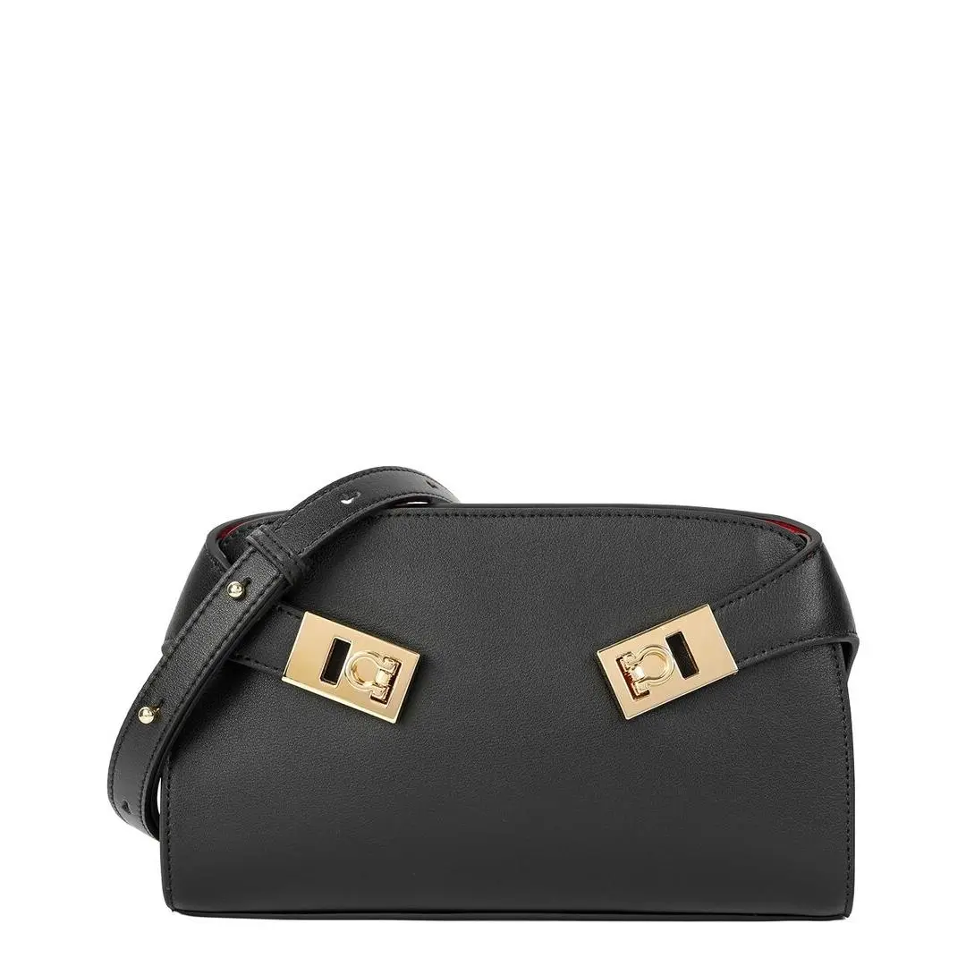 Tiffany Fred Paris Structured Smooth Leather Cro Women`s Black