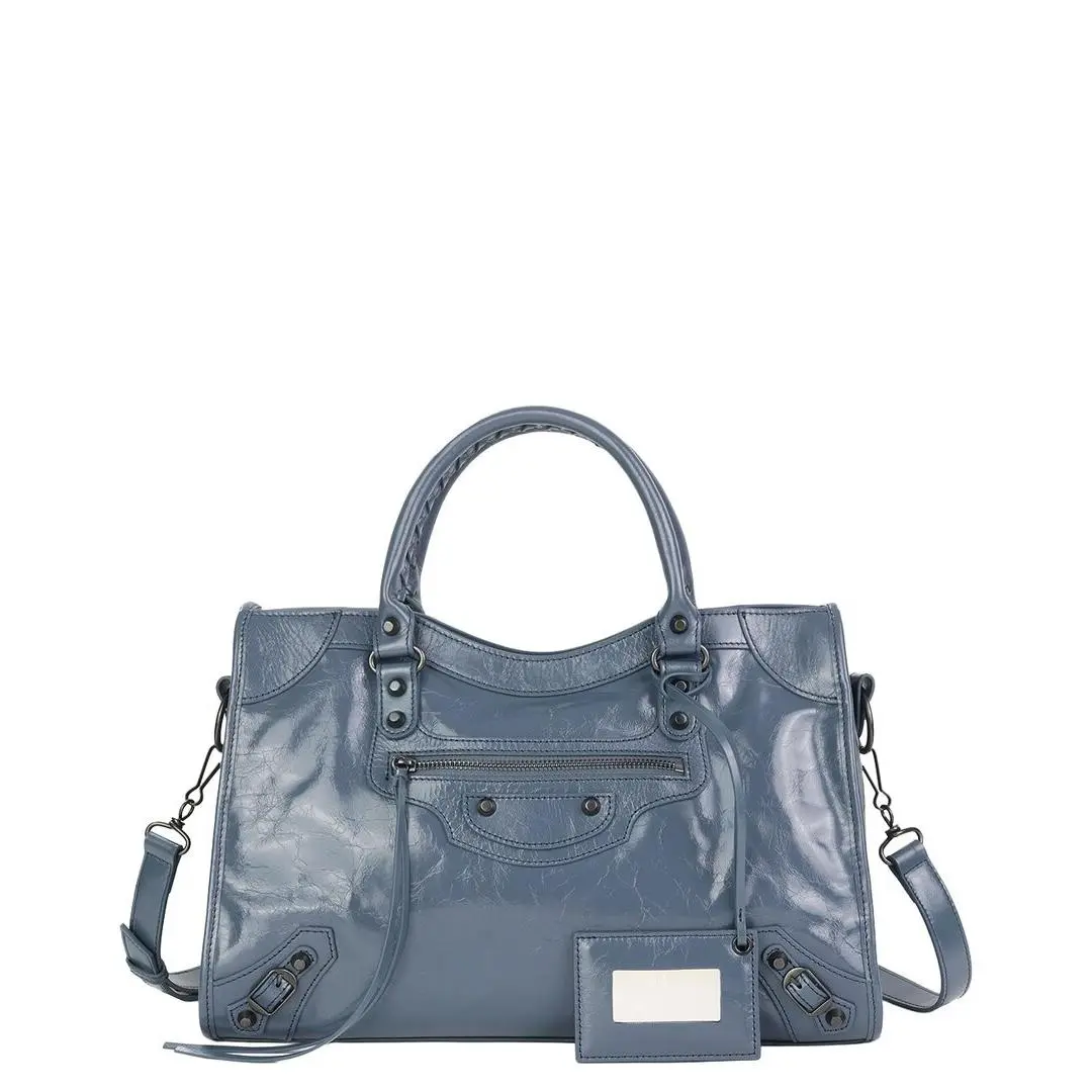 Tiffany Fred Paris Distressed Leather Satchel Women`s Blue