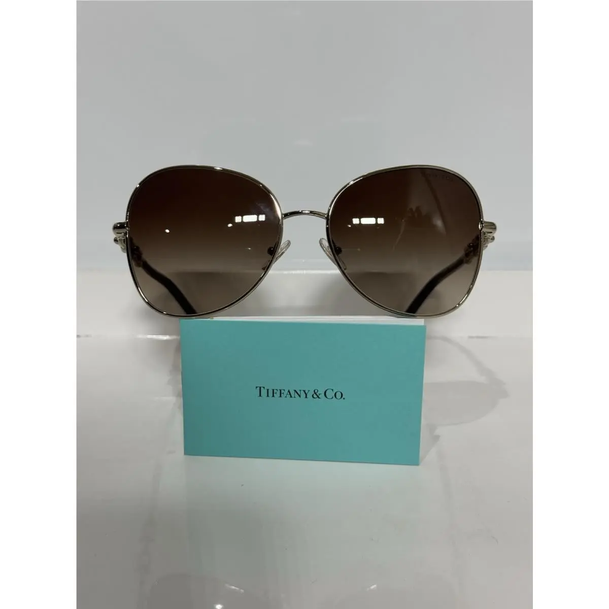 Tiffany Co. TF3086 6021/3B Pale Gold Metal Woman’s Sunglasses