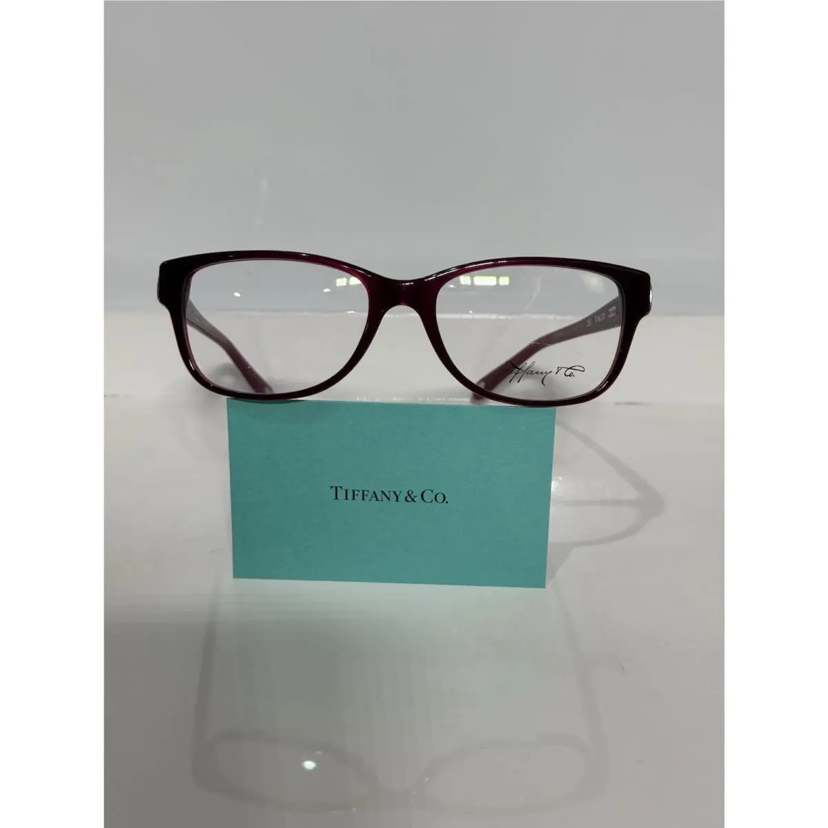 Tiffany Co. 2084 Burgundy Acetate Woman’s Eyeglasses 53mm