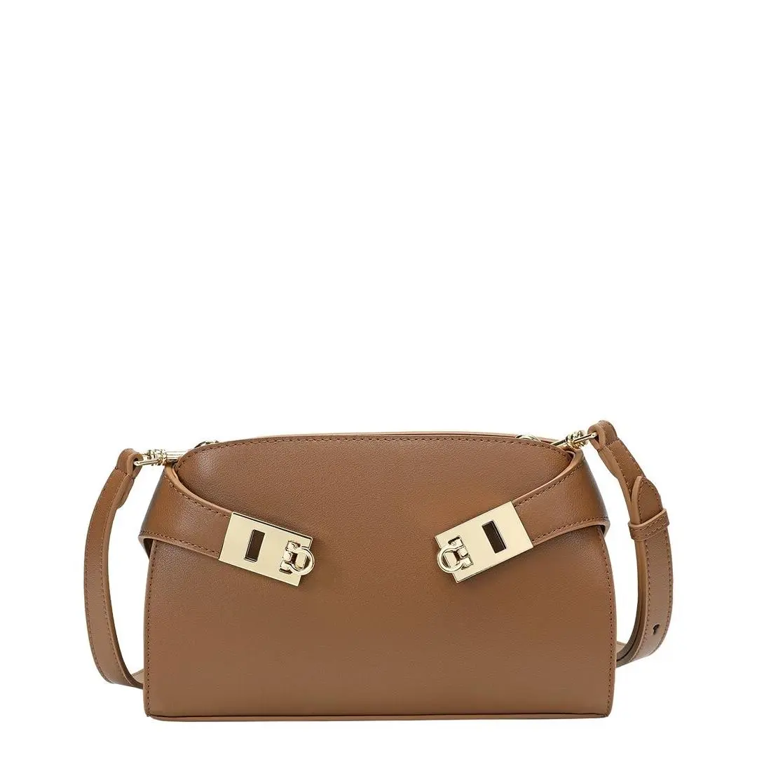 Tiffany Fred Paris Structured Smooth Leather Crossbody Women`s Brown