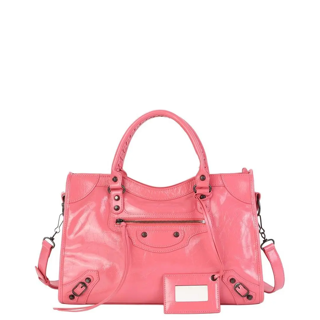 Tiffany Fred Paris Distressed Leather Satchel Women`s Pink