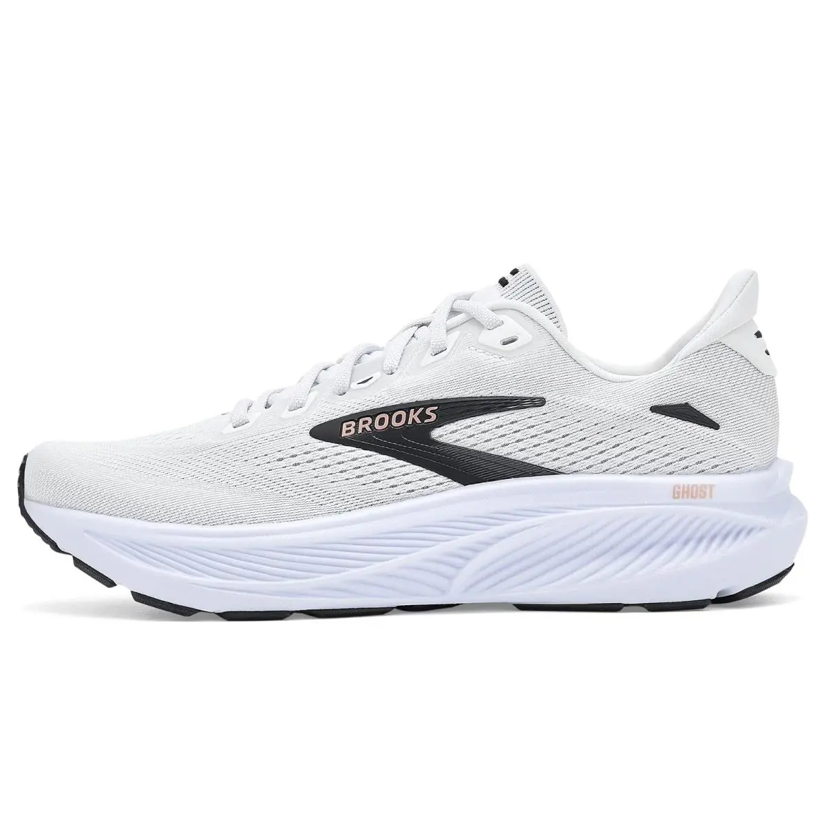 Brooks shoes - White/Black/Rose Gold 9