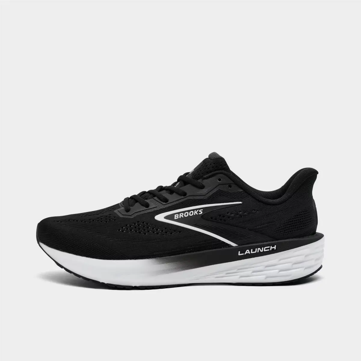 Men`s Brooks Launch 12 Running Shoes Black/grey/white 110481 090
