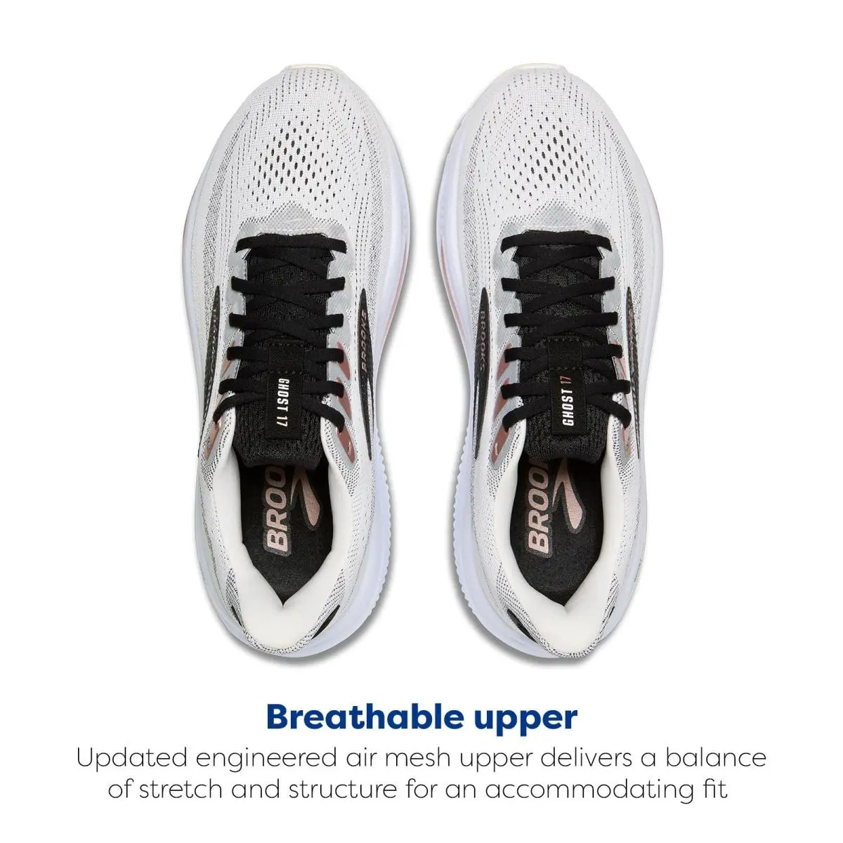 Brooks shoes - 1204311B105 - 1204311B105 - White/Black/Rose Gold (UPC: 195394673746) 2
