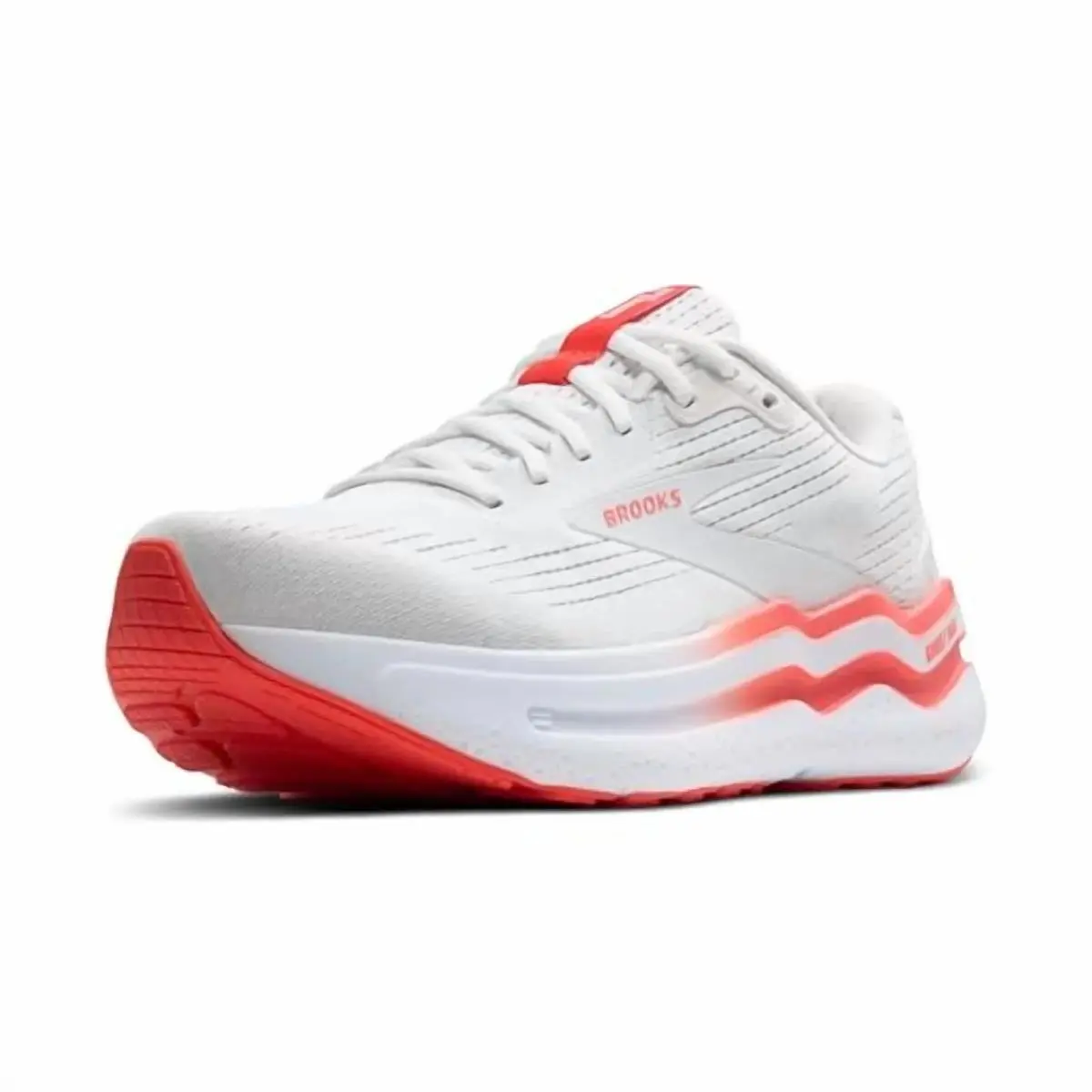 Brooks Women’s Ghost Max 2 Neutral Running Walking Shoe - White/hot Coral - 11