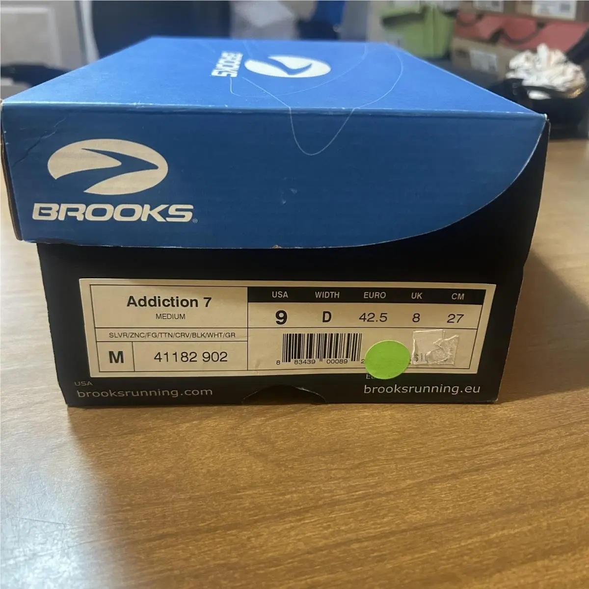 Brooks Addiction 7 Shoes Mens Size 9 D Silver Gray Running Support 41182 902