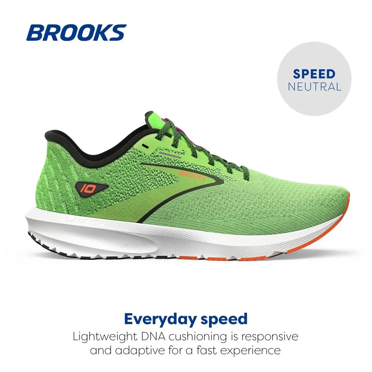 Brooks shoes - 1104091D308110 - 1104091D308110 - Green Gecko/Red Orange/White (UPC: 195394321999) 0