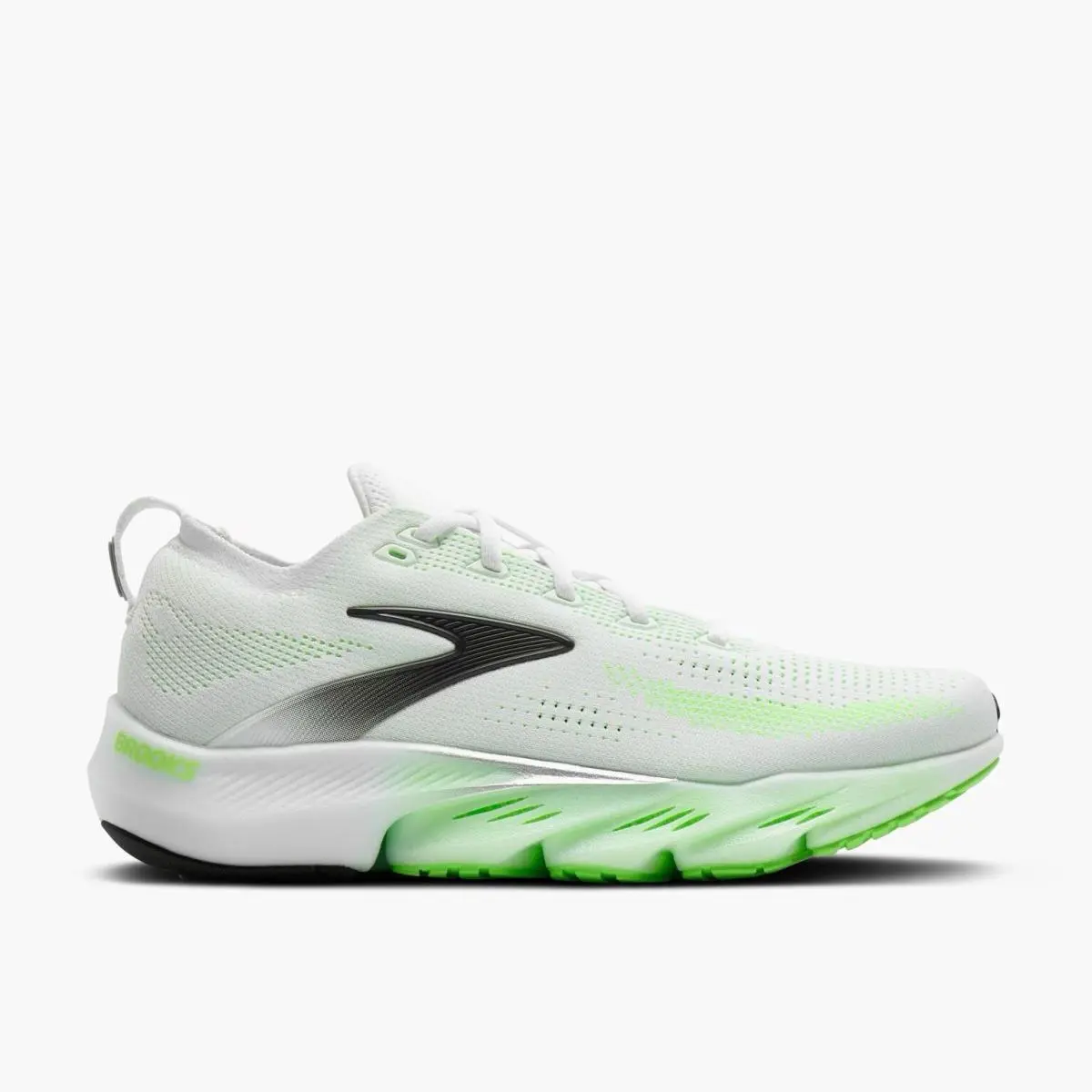 2026 Brooks Glycerin Flex Men`s Athletic Shoes White Green Gecko Size 8.5 D
