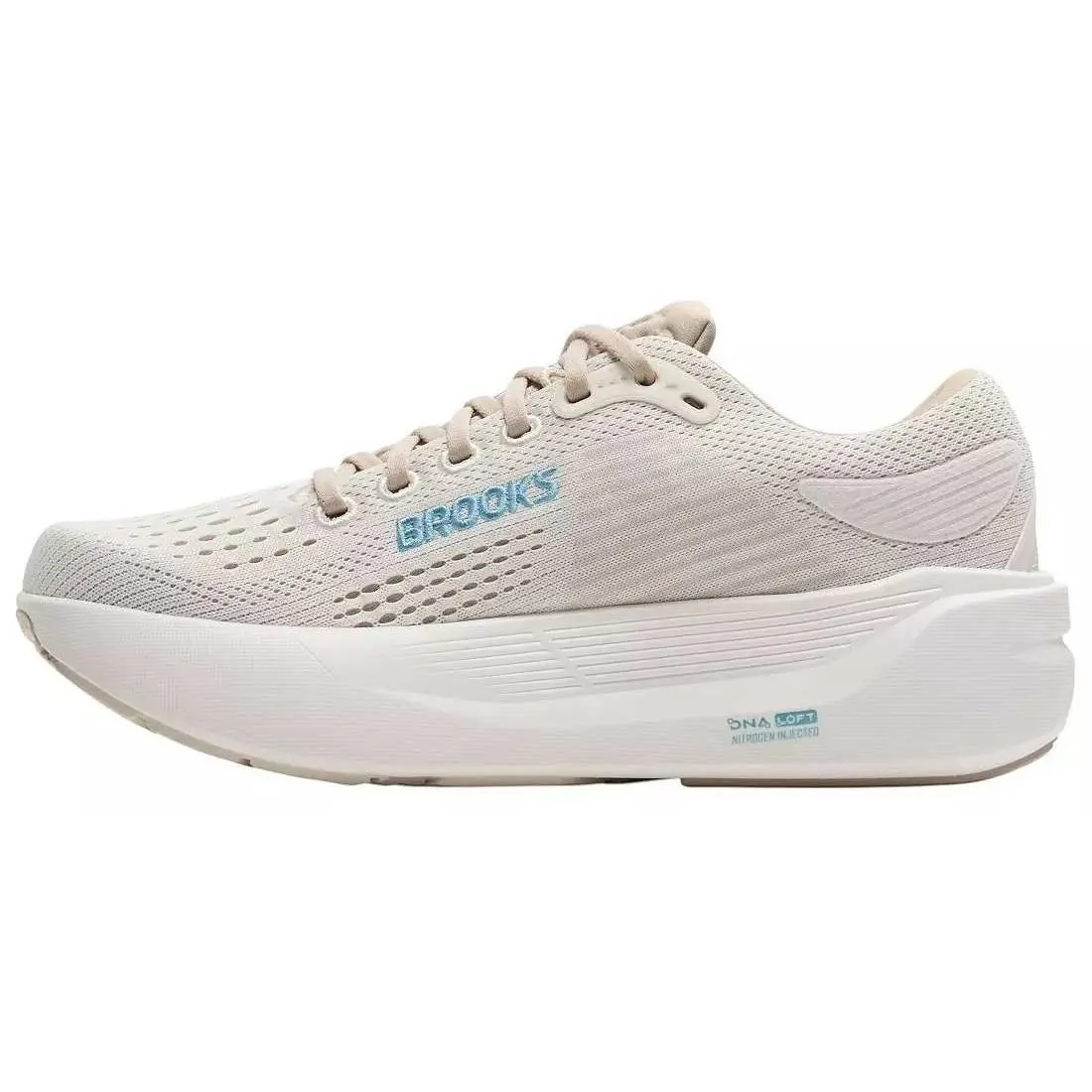 Brooks Ghost Max 3 Womens 11 Wide Running Coconut Chateau Grey Blue 1203951D092