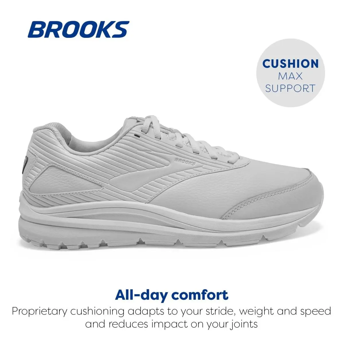 Brooks shoes - 120307142 - 120307-142 - White/White (UPC: 190340569296) 1