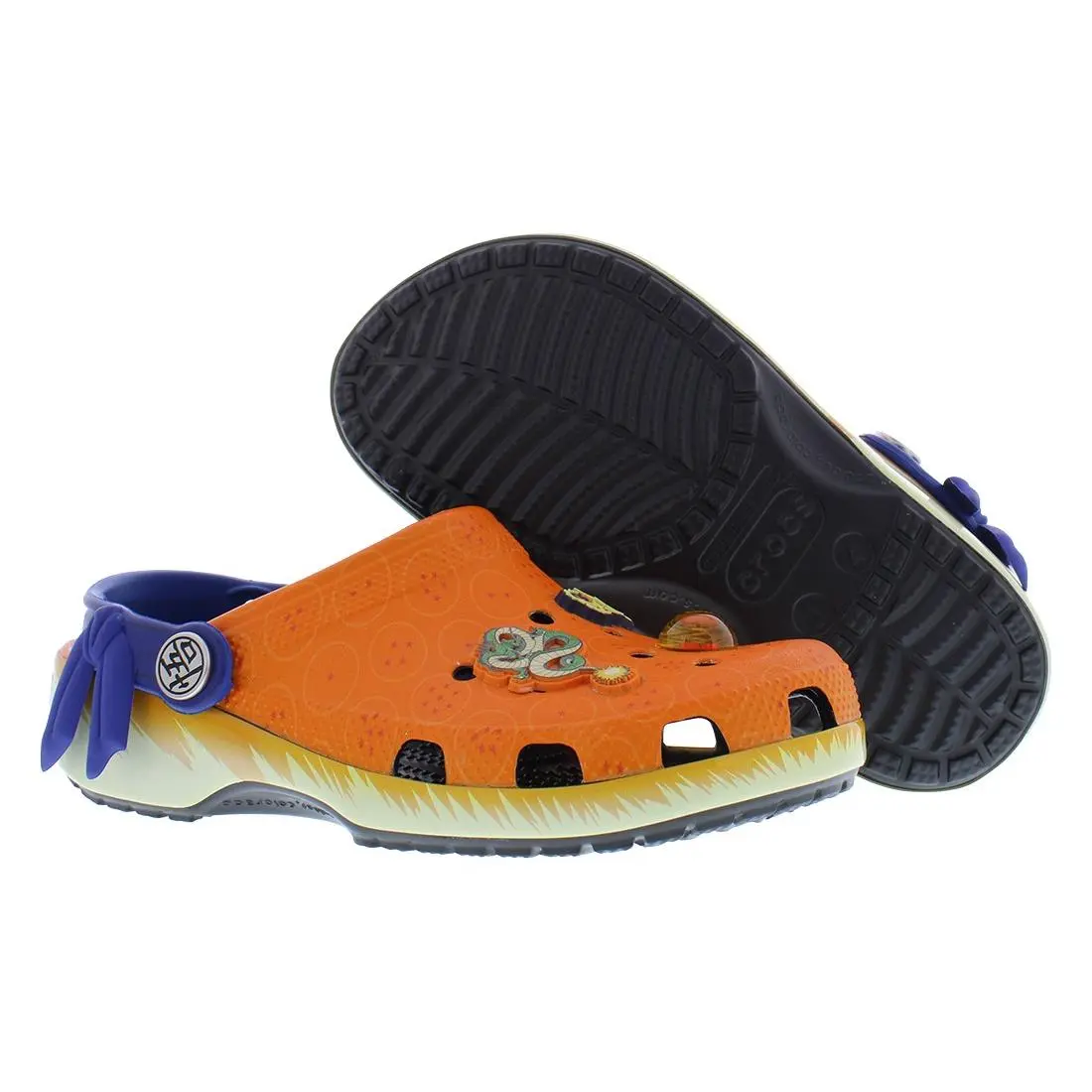 Crocs Classic Clog GS Boys Shoes Size 6 Color: Orange/black - Orange/Black, Main: Orange