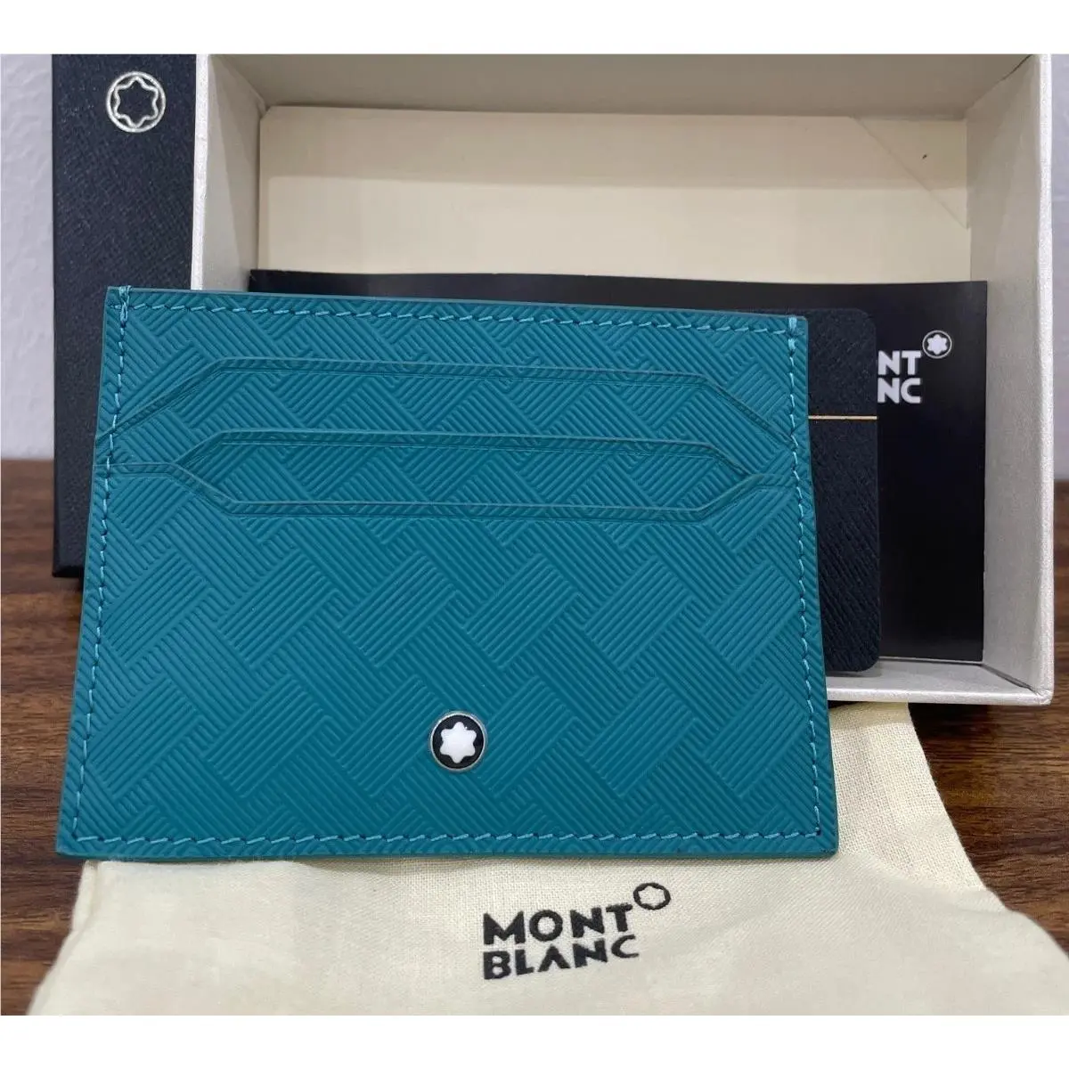Montblanc Meisterstuck Blue Leather 6CC Card Holder Pre Order Luxury Gift