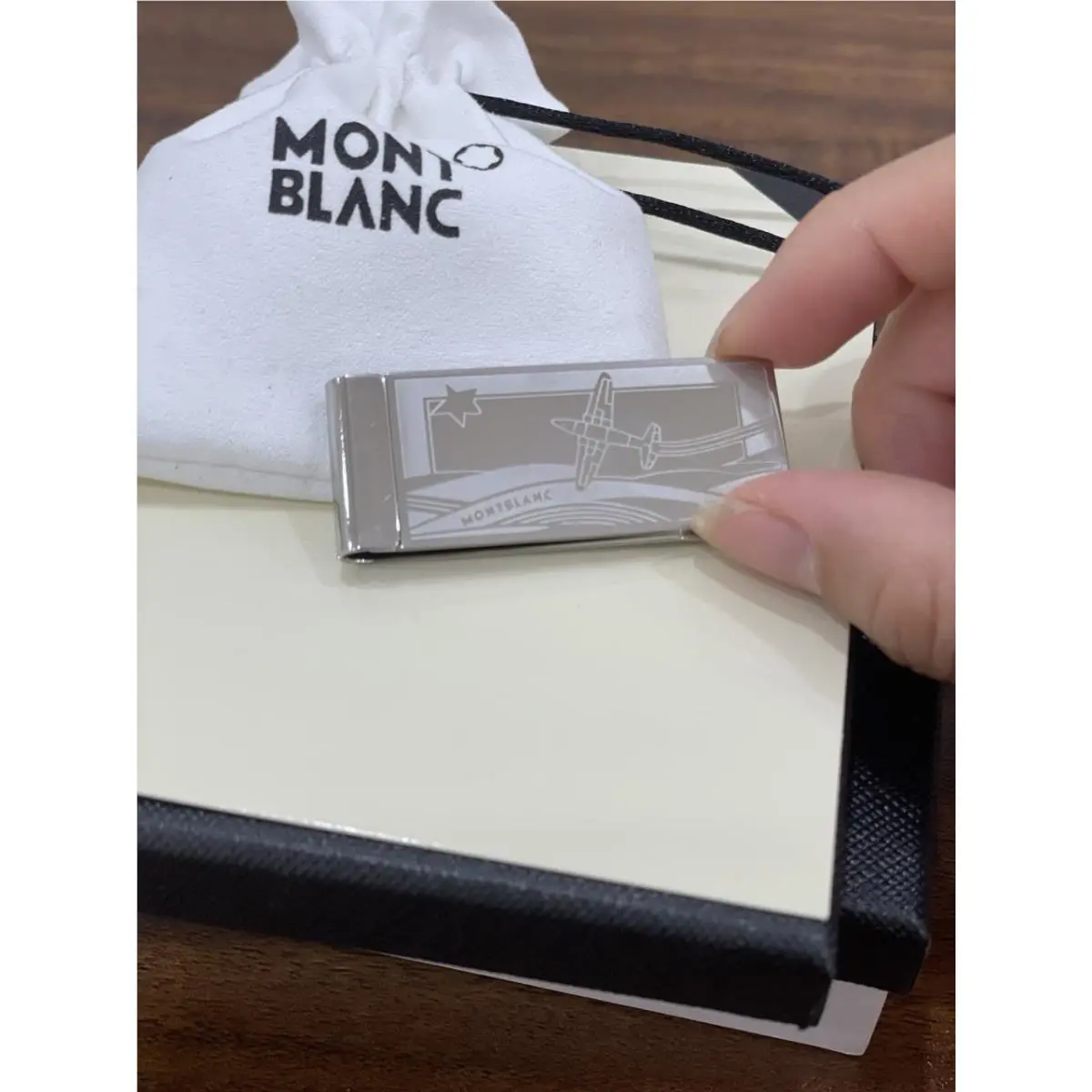 Montblanc Money Clip Little Prince Stainless Steel Luxury Gift MB