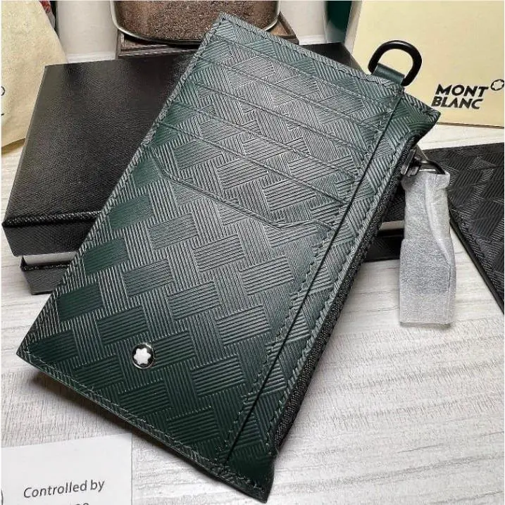 Montblanc Extreme 3.0 8cc British Green Leather Wallet Card Holder Made In Italy Vip MB