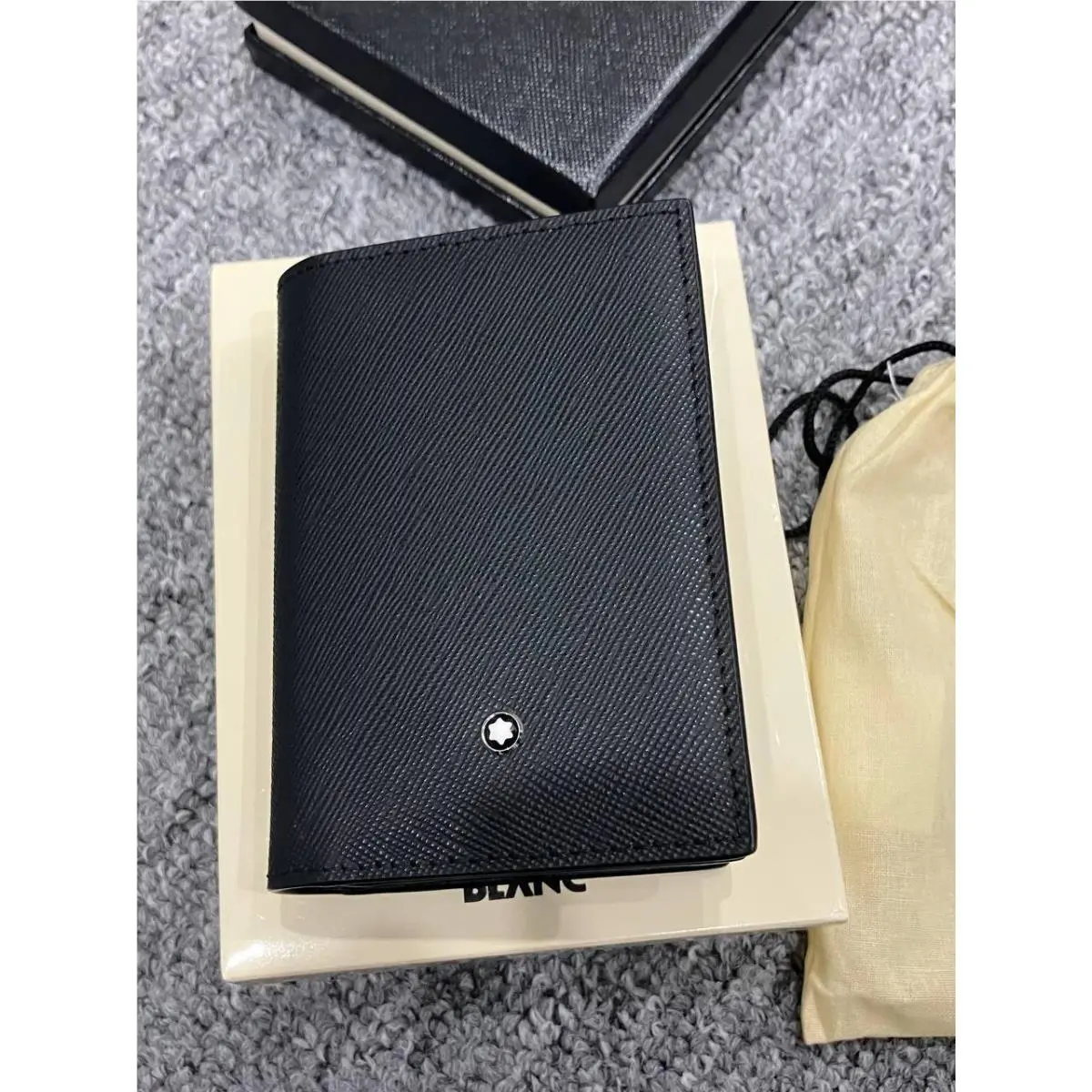 Montblanc Sartorial 4CC Card Holder Black Leather MB113223 Gift Box