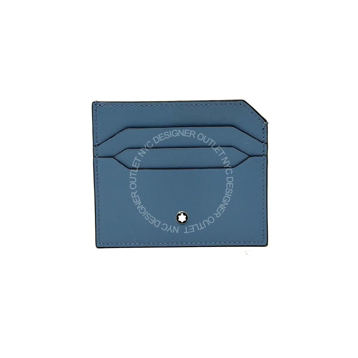 Montblanc Mens Blue Leather Card Holder Wallet with