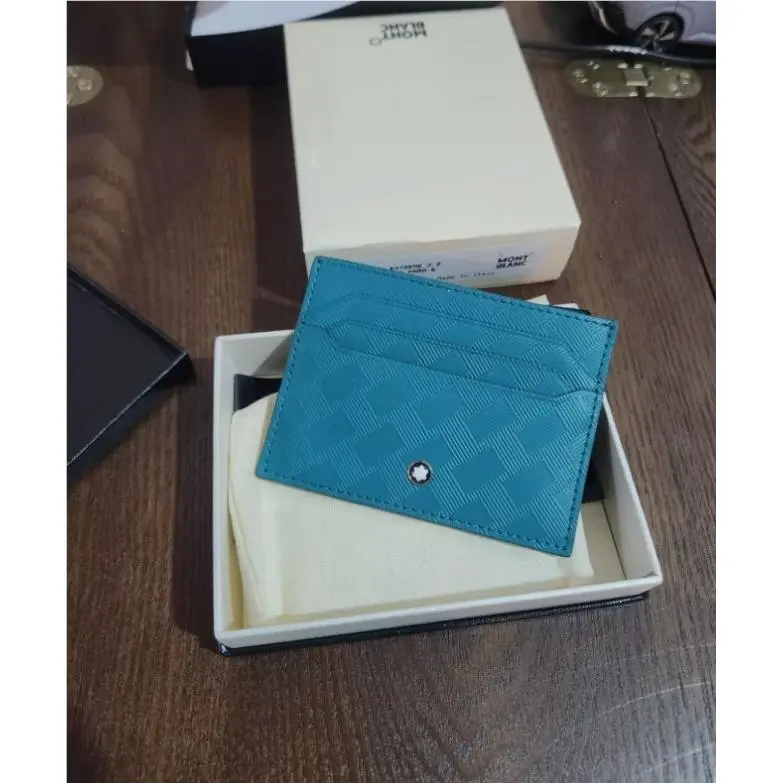 Montblanc Meisterstück Blue Leather 6CC Card Holder Wallet Full Set Gift