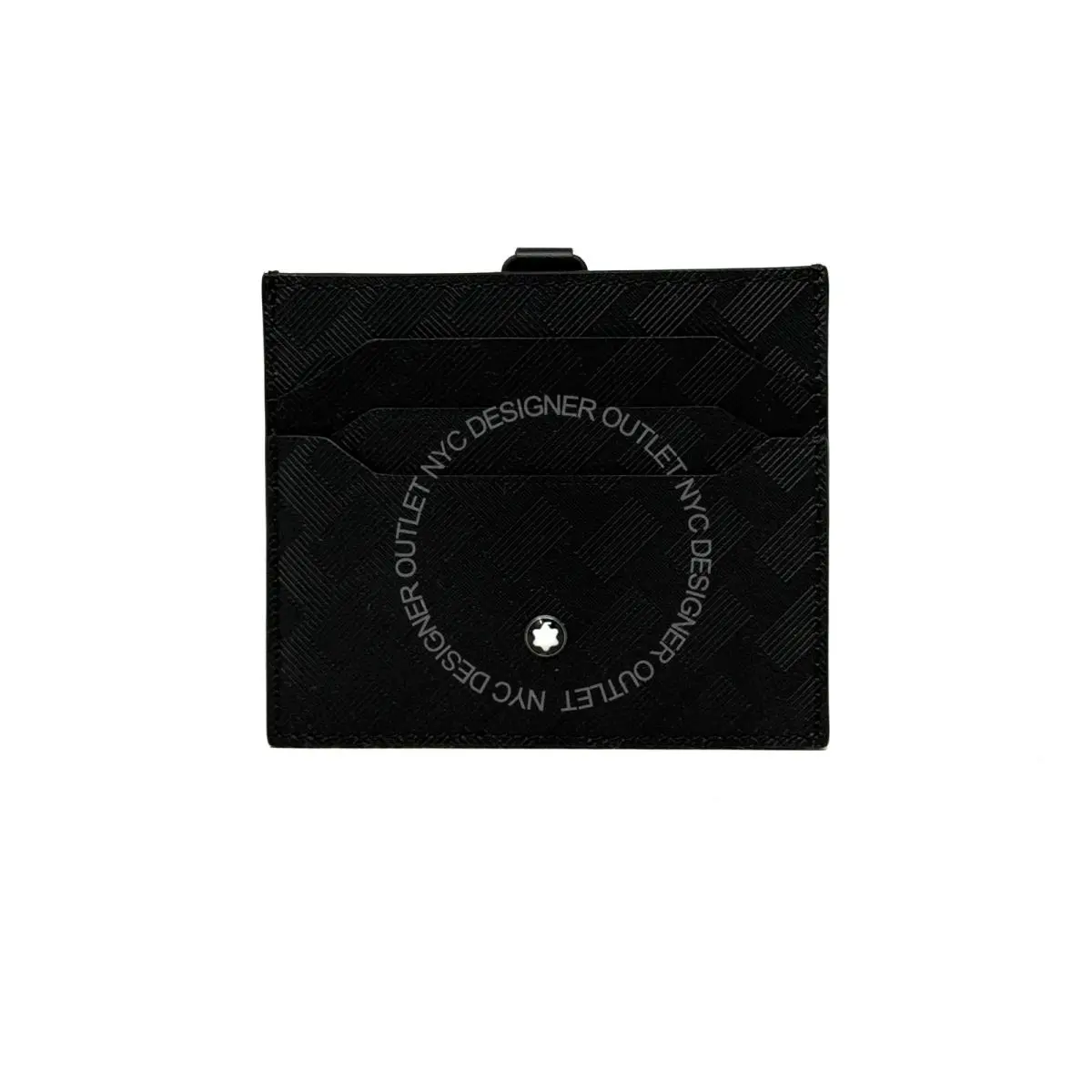 Montblanc Mens Black Leather Card Holder Wallet with