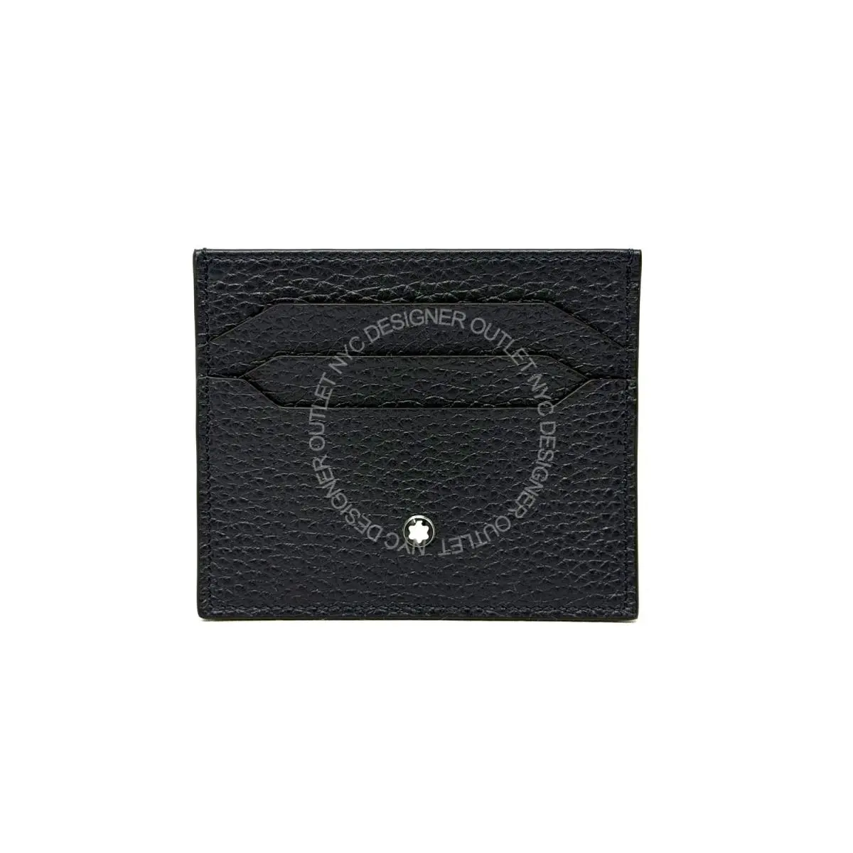 Montblanc Mens Navy Leather Card Holder Wallet with