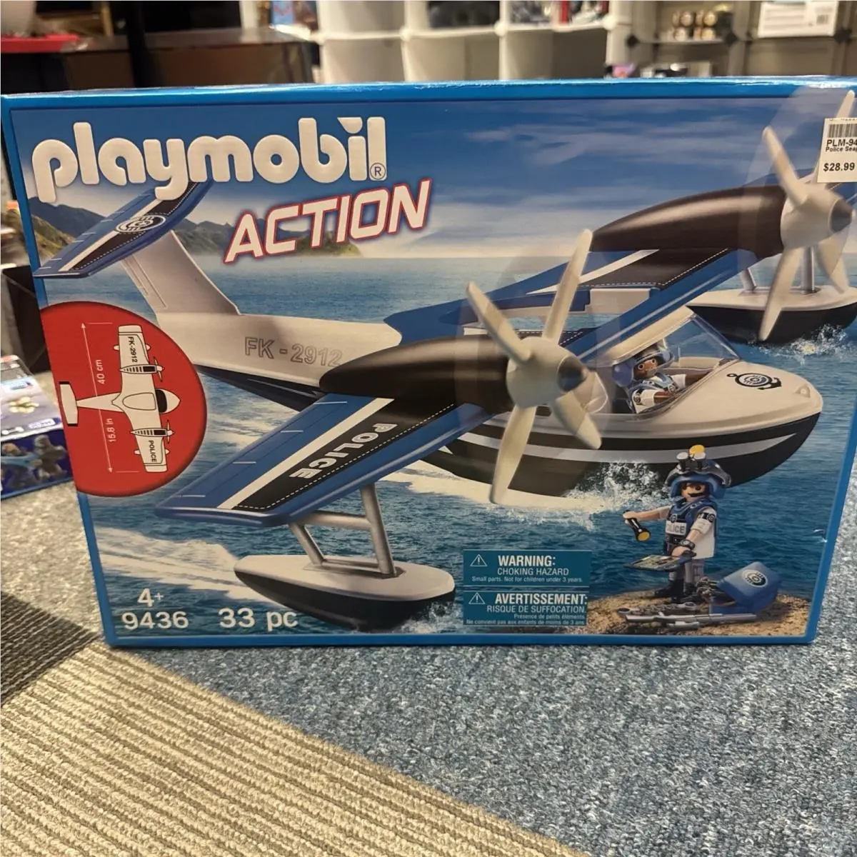 Boxed Playmobil Action Police Sea Plane 9436 Complete