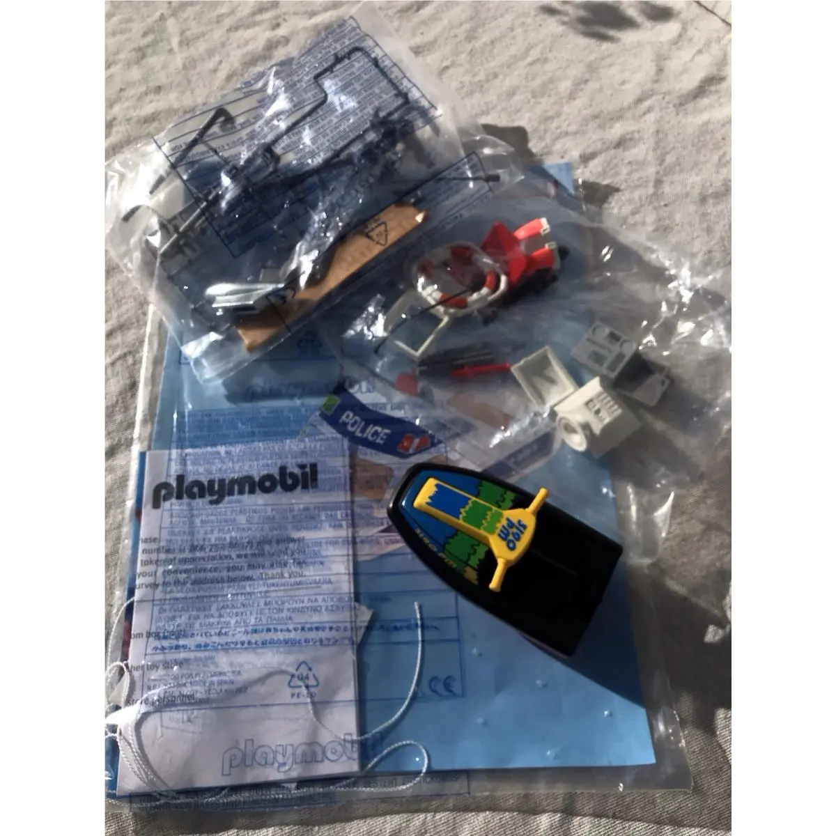 Playmobil Police Marina Boat Patrol Set Jet Ski 3190 Incomplete Replacement