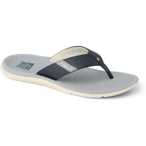 Men`s Reef Santa Ana High Arch Support Flip Flop Sandal-CJ9062 Navy/grey - Navy/Grey