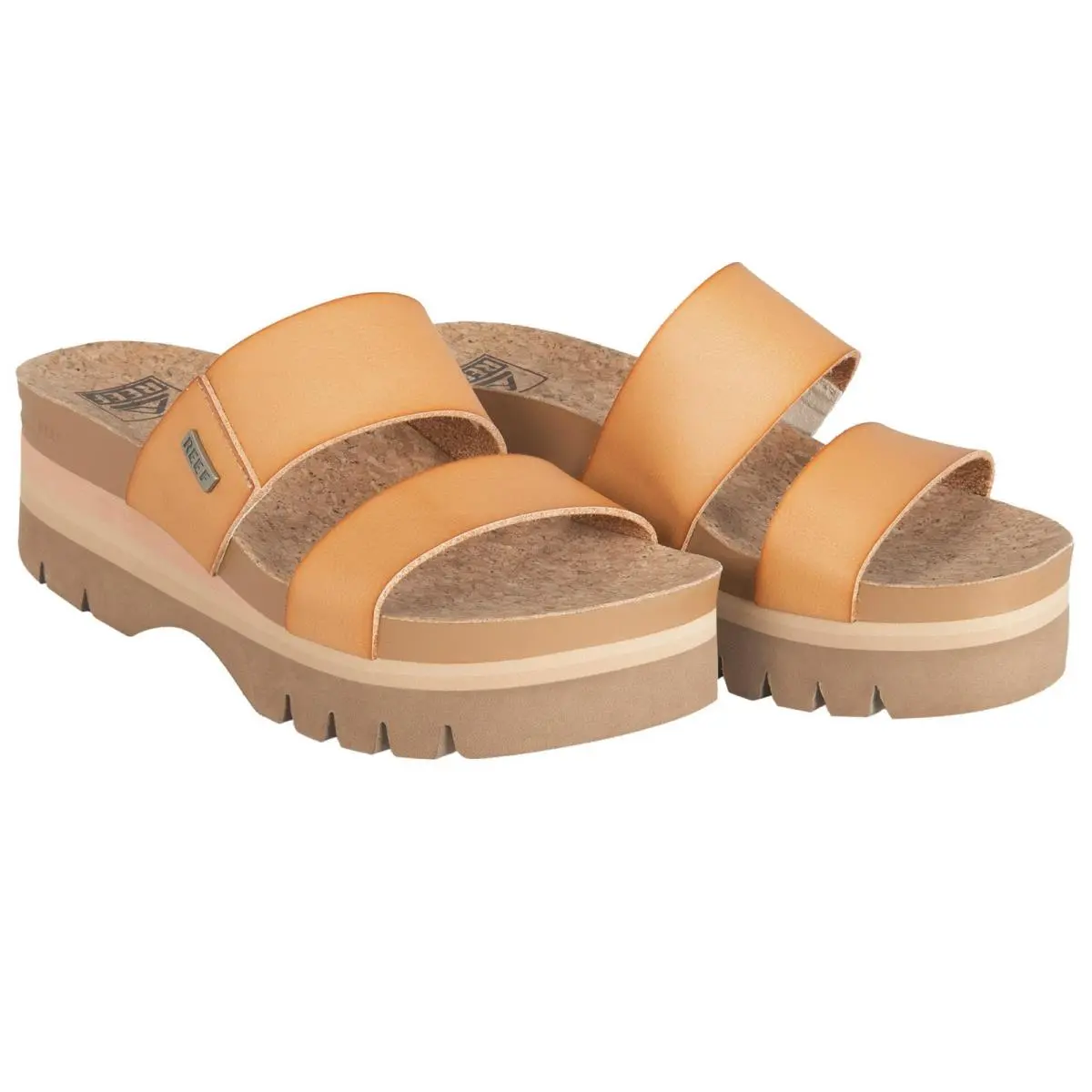 Reef Women`s Cushion Vista Higher Sandal Arch Support Lightweight Tan