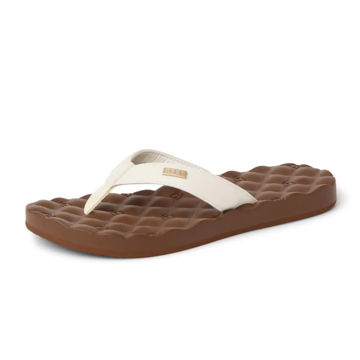 Reef Womens Dreams Flip Flop Memory Foam Cushion Footbed Leather Sat