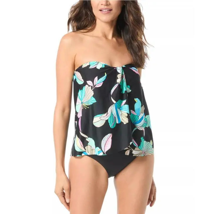 Coco  Women`s Coco Contours Clarity Floral-print Tankini Top Sz 14/38D 18102 by Reef