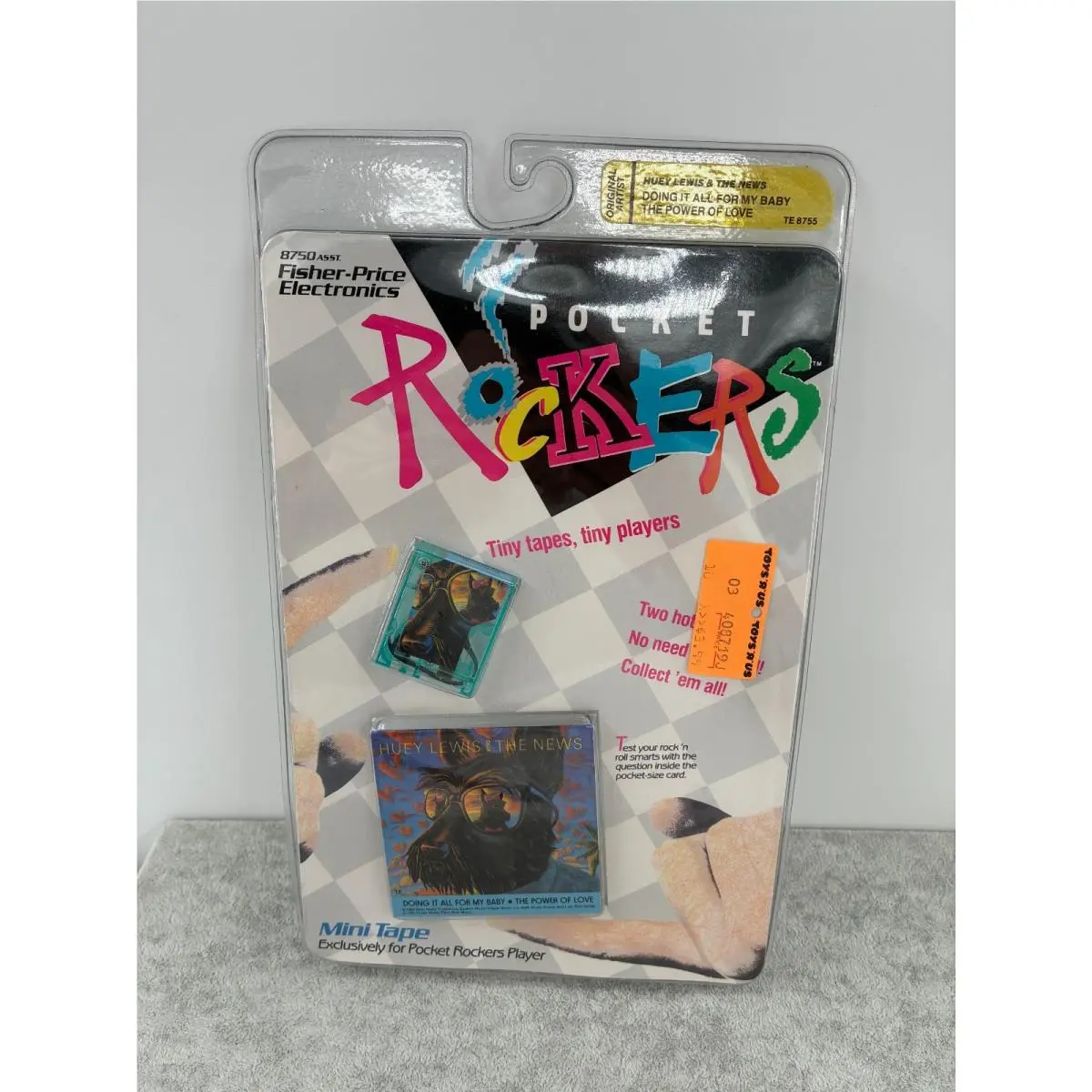 Vintage 1988 Fisher Price Pocket Rockers Huey Lewis The News Mini Tape