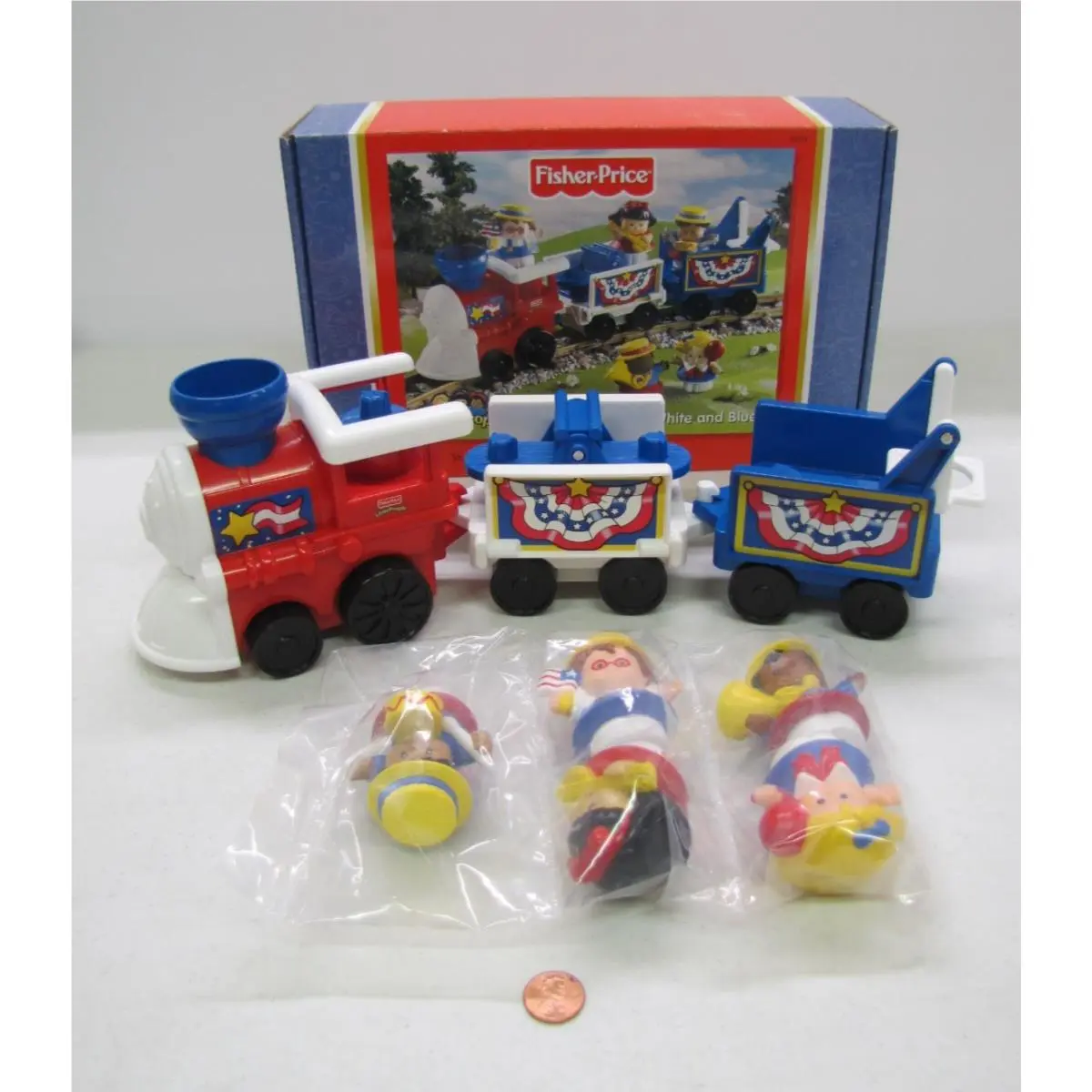 Fisher Price Little People 4th July Hooray For The Red White Blue Tra